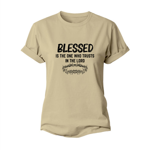 Women's Blessed Is The One Who Trusts In The Lord Cotton T-Shirt